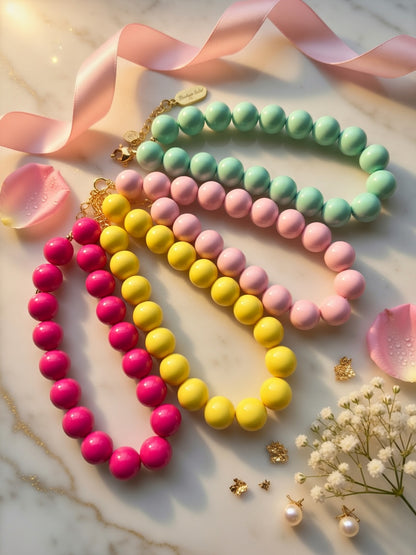 Chewing gum necklaces