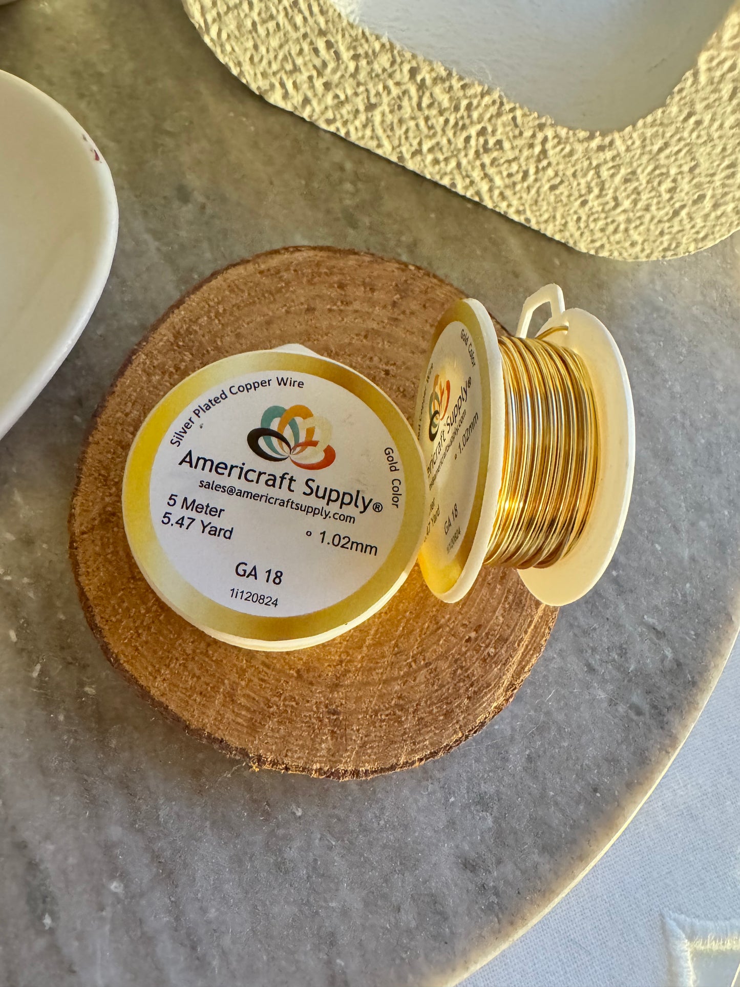 Silver plated copper wire | Gold color (18)