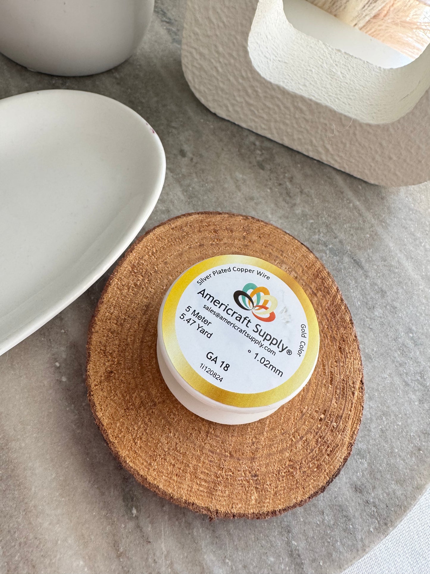 Silver plated copper wire | Gold color (18)