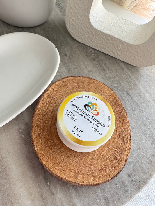 Silver plated copper wire | Gold color (18)